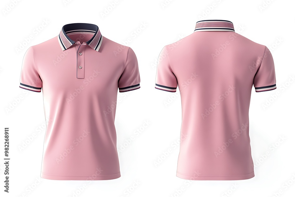 Wall mural Pink Polo Shirt Mockup