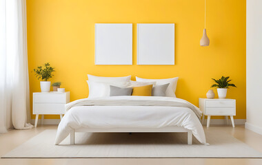 Modern Furniture on Solid Color Background - Minimalist Design. AI genarative 