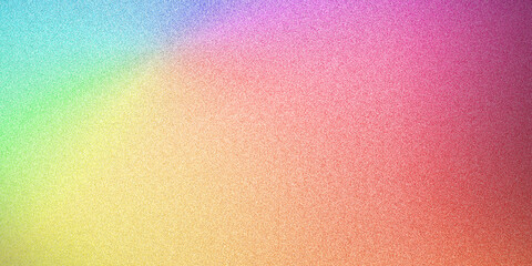 Grainy texture background, featuring with rainbow colors with noise texture effect. Ideal for use as a backdrop, header, poster, banner, cover design
