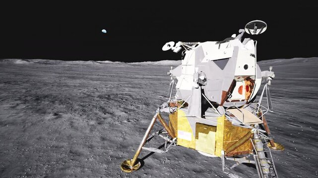 A Spaceship On The Surface Of The Moon