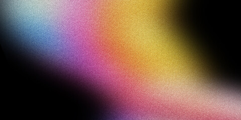 Grainy texture background, featuring with pink, blue, yellow colors with noise texture effect. Ideal for use as a backdrop, header, poster, banner, cover design
