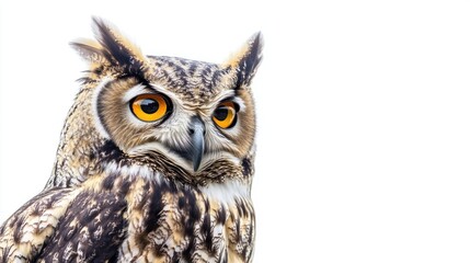 Fototapeta premium Portrait of an Owl with Intense Gaze