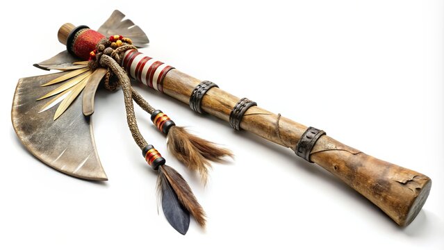 A small bundle of history, this ancient Native American tomahawk holds stories of the past, its stone blade