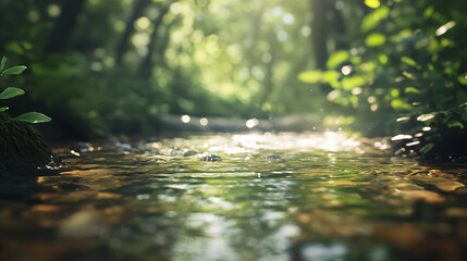 Fototapeta premium beautiful clear stream 