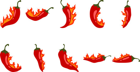 Spicy Chili with Flame
