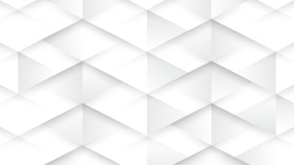 Obraz premium White geometric background with 3d cube pattern