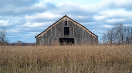 Obraz premium Old Barn in Field
