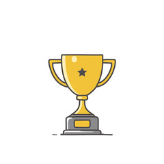 Abstract golden shining trophy icon vector art illustration design. Icon concept design.