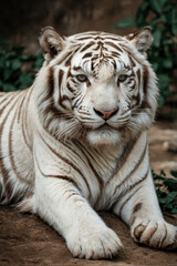 white tiger portrait