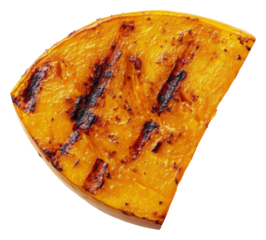 PNG Grilled squash slice with charred grill marks