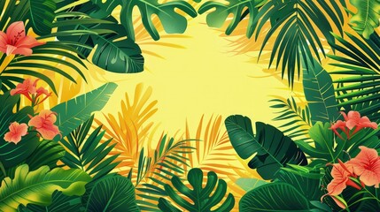 Fototapeta premium Tropical Foliage Background