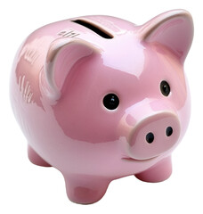 PNG Pink ceramic piggy bank displaying savings concept