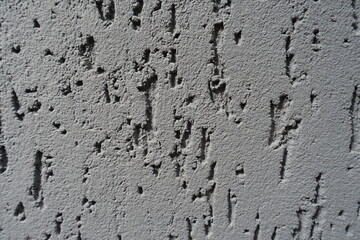 Macro of ash gray wall with stucco worm finish