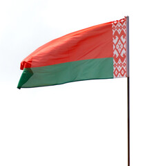 Flag of Belarus isolated on white background