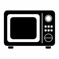 microwave silhouette vector illustration