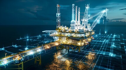 Digital Twin of Offshore Oil Rig Enabling Intelligent Monitoring Safety and Environmental Optimization