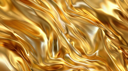 Abstract gold liquid metal background.