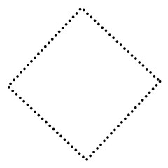 Set of abstract geometric dotted shapes | Dots line geometric shapes. Dotted frames pentagon, triangle, pyramid, hexagon, heptagon, sphere, and other geometrical figures.