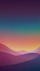 gradient of colors illuminating the horizon over mountain ranges at dusk, vertical wallpaper
