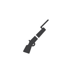 Bayonet rifle vector icon