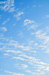 Morning sky background in soft tones. Vast morning sky landscape view, morning sky with beautiful clouds