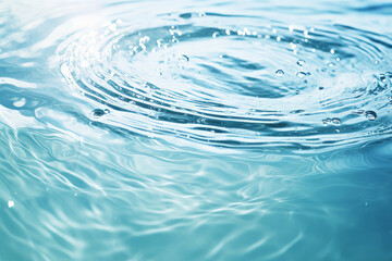 Processed collage of clean blue water texture. Background for banner, backdrop or texture