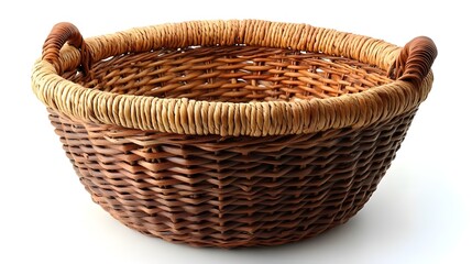 a basket with a wicker rim

