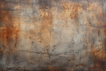 Processed collage of old rusty metal sheet texture in daylight. Background for banner