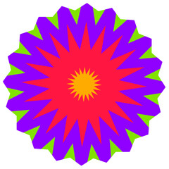 Kaleidoscope Mandala Shapes | Mystifying multi-color mandala shapes design | Colorful Vector Shapes | Creative Mandala Collection