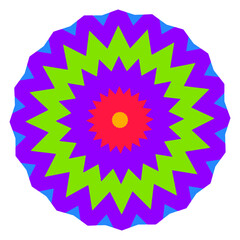 Kaleidoscope Mandala Shapes | Mystifying multi-color mandala shapes design | Colorful Vector Shapes | Creative Mandala Collection