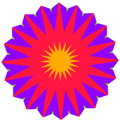 Kaleidoscope Mandala Shapes | Mystifying multi-color mandala shapes design | Colorful Vector Shapes | Creative Mandala Collection