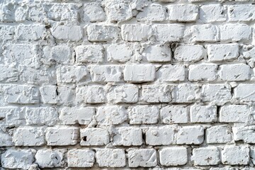 Obraz premium Photo of Old white brick and stone wall. Background texture for backdrops or mapping