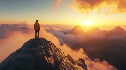 Obraz premium Golden Hour Adventures: Uniting Bonds and Conquering Challenges