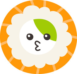 Obraz premium Sushi Japanese Food Character