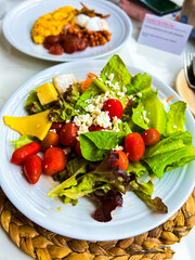 salad with chicken and vegetables
