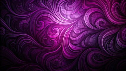 Intricately swirled purple and black gradients converge, fostering an aura of secrecy and enchantment, with a soft,