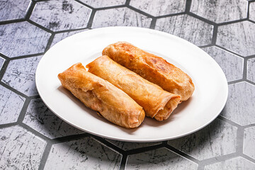 Traditional crispy fried stuffed springroll