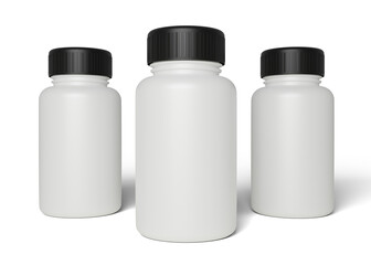Supplement pills bottle mockup