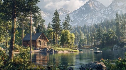 Fototapeta premium House in the mountains