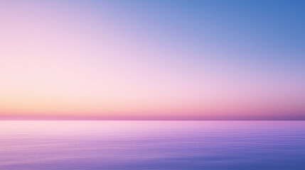 Vivid Ocean Sunset Horizon with Gradient Sky Over Calm Water