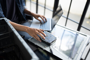 IT Engineer installing Hardware Equipment Development Facility Engineer  Maintenance computer...