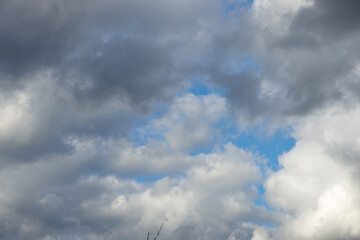 heavy rain clouds in the sky before rain