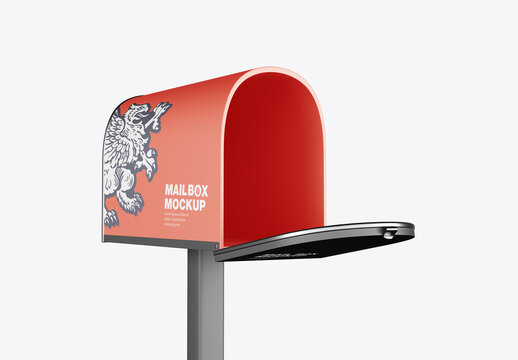 Metallic Mailbox Mockup