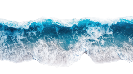 Sea wave on a white transparent background