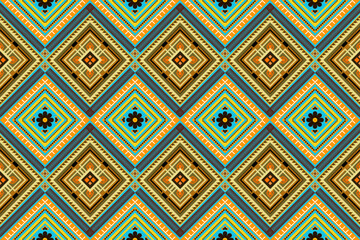 Ethnic pattern seamless geometric,Aztec embroidery border seamless patterns.ethnic pattern seamless,  pattern art wallpaper Background, Design for fabric, curtain, carpet ,geometry seamless pattern