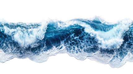 Sea wave on a white transparent background