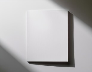 Paper Mockup Hanging On White Solid Background