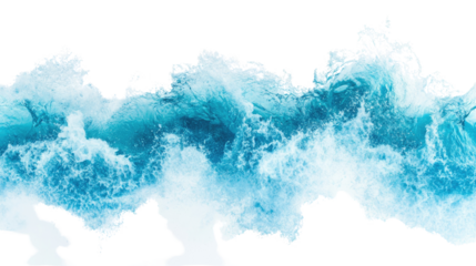 Sea wave on a white transparent background