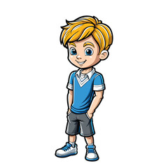 Kid character vector white background