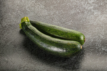 Raw young small green zucchini